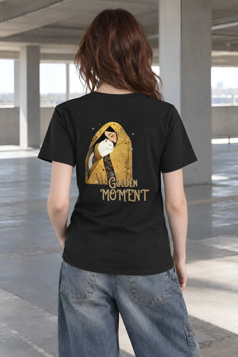 "Golden Moment" Heavyweight Unisex Crewneck T-shirt