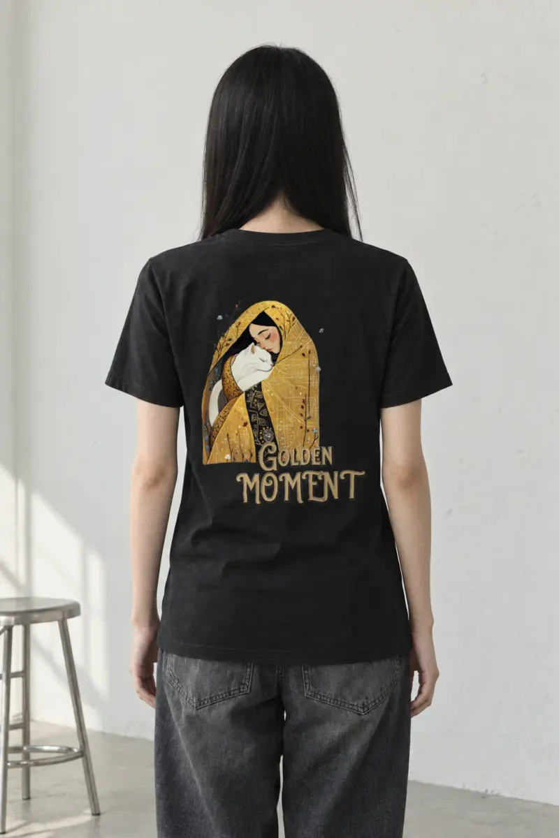 "Golden Moment" Heavyweight Unisex Crewneck T-shirt