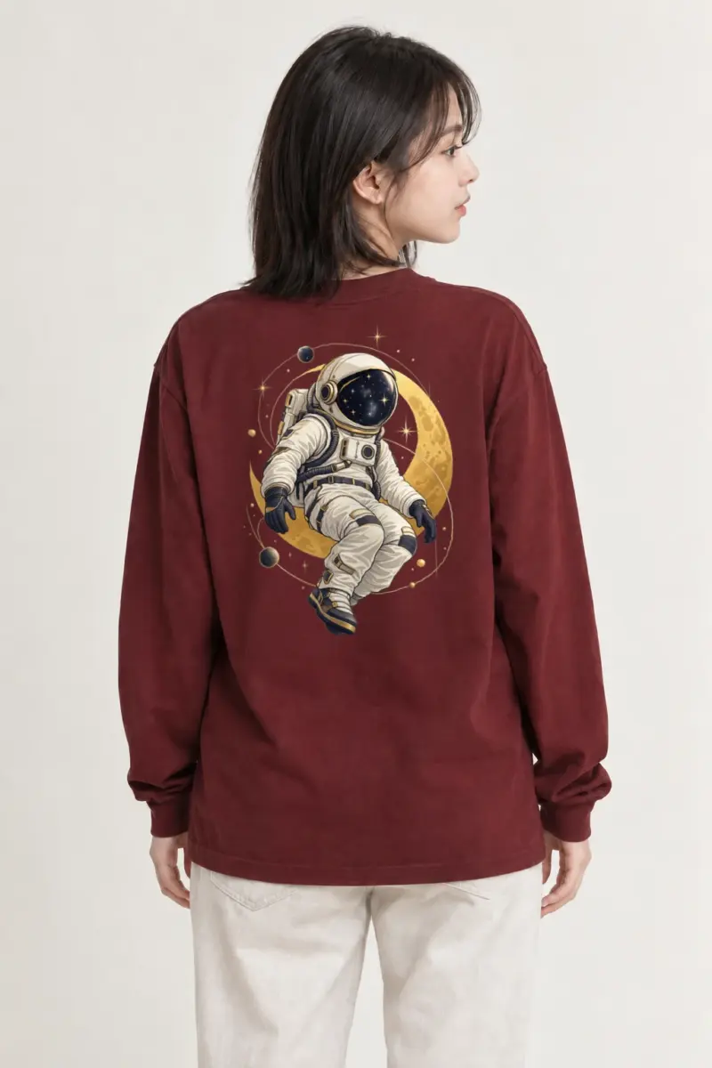 "Golden Moon Drifter" Unisex Longsleeve T-shirt | Gildan 2400