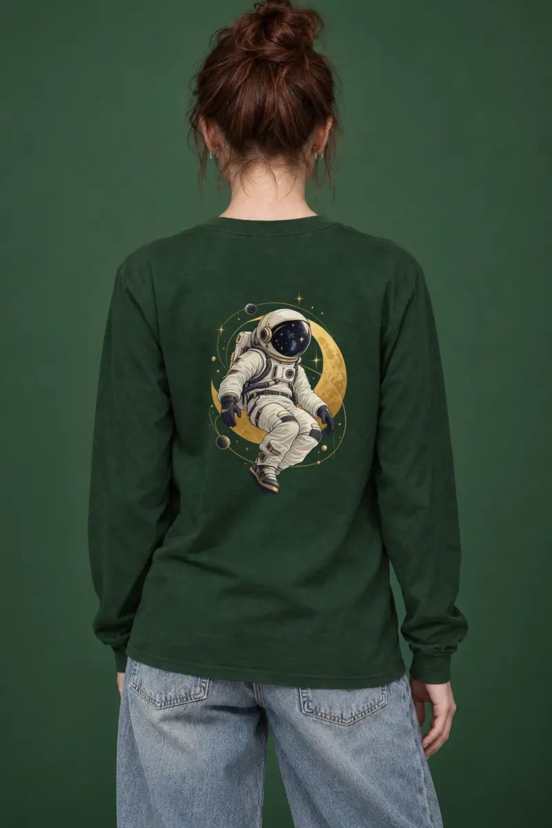 "Golden Moon Drifter" Unisex Longsleeve T-shirt