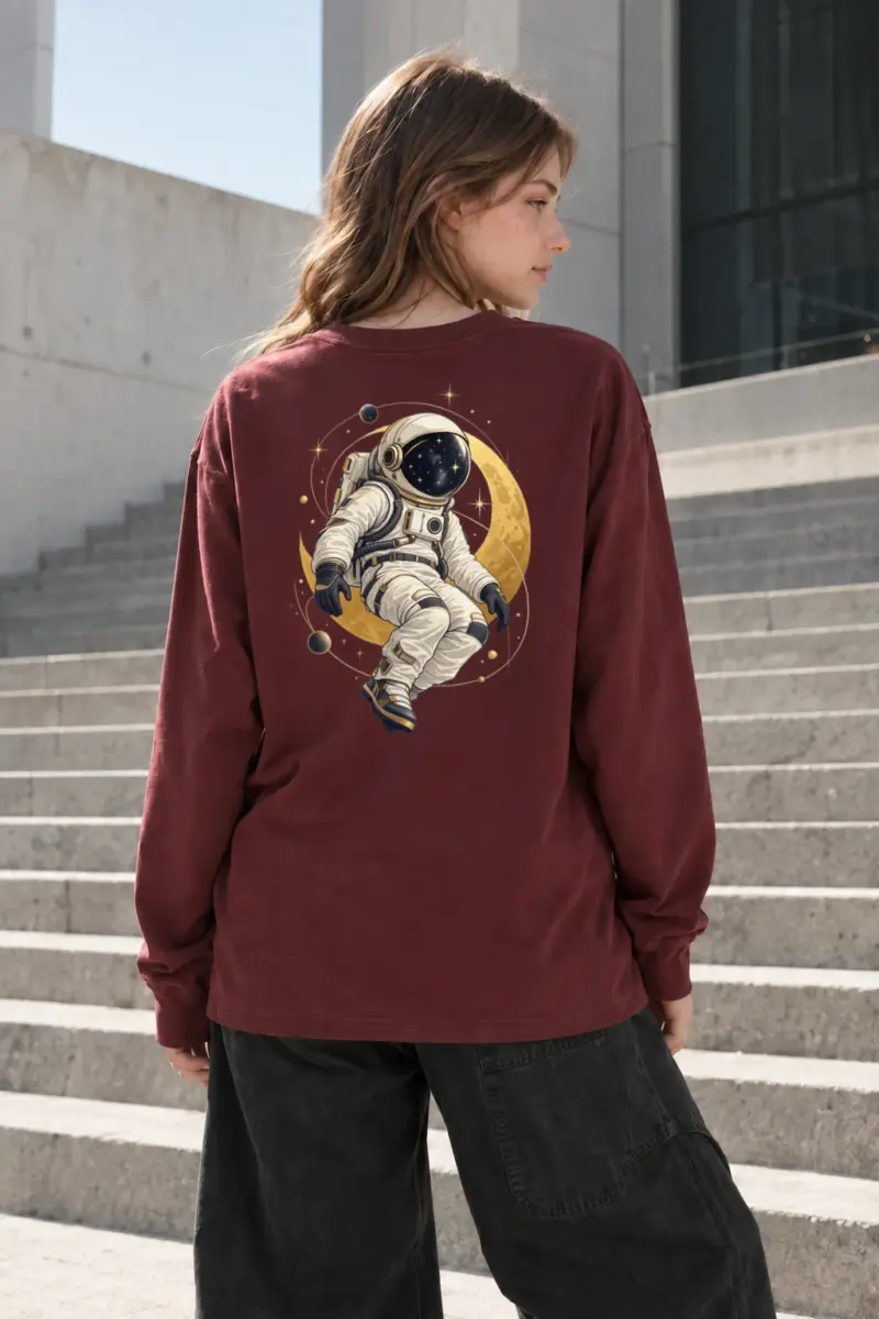 "Golden Moon Drifter" Unisex Longsleeve T-shirt | Gildan 2400