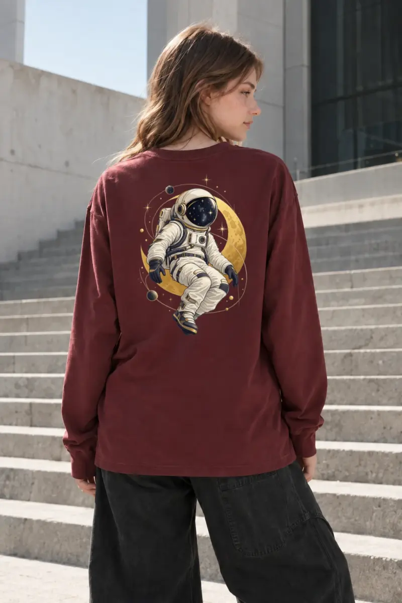 "Golden Moon Drifter" Unisex Longsleeve T-shirt | Gildan 2400