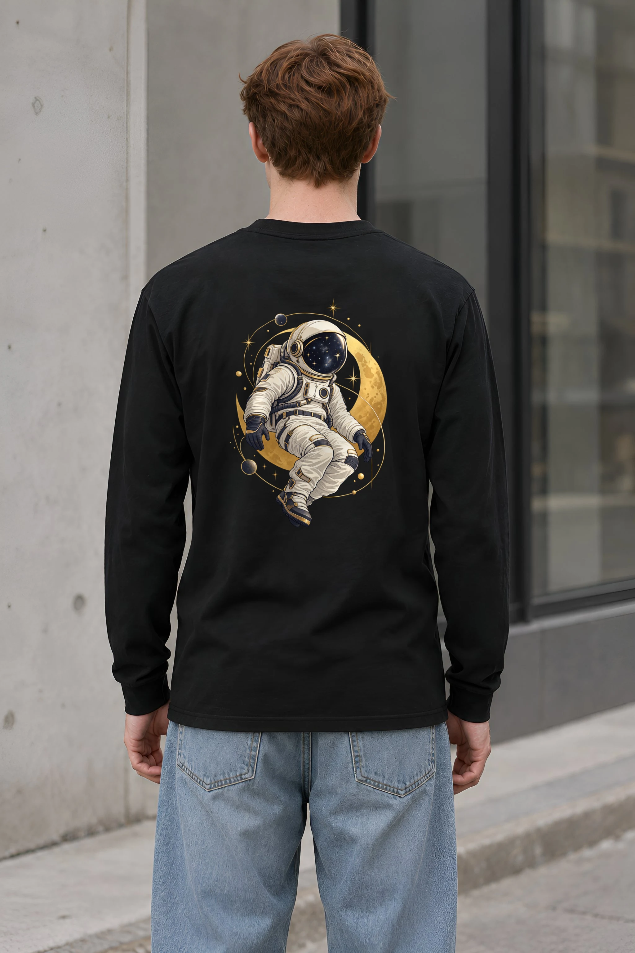 "Golden Moon Drifter" Unisex Longsleeve T-shirt
