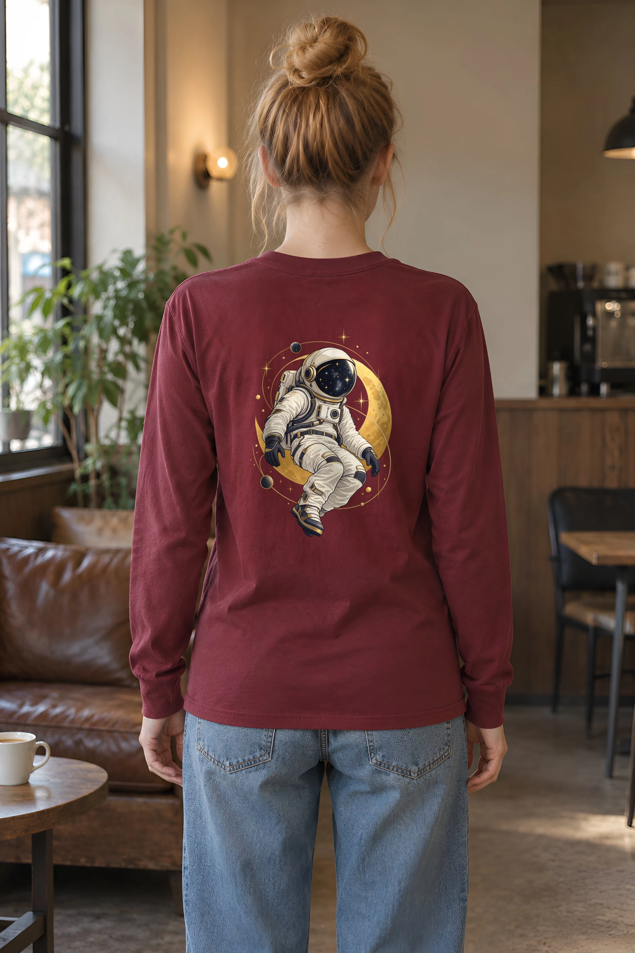 "Golden Moon Drifter" Unisex Longsleeve T-shirt