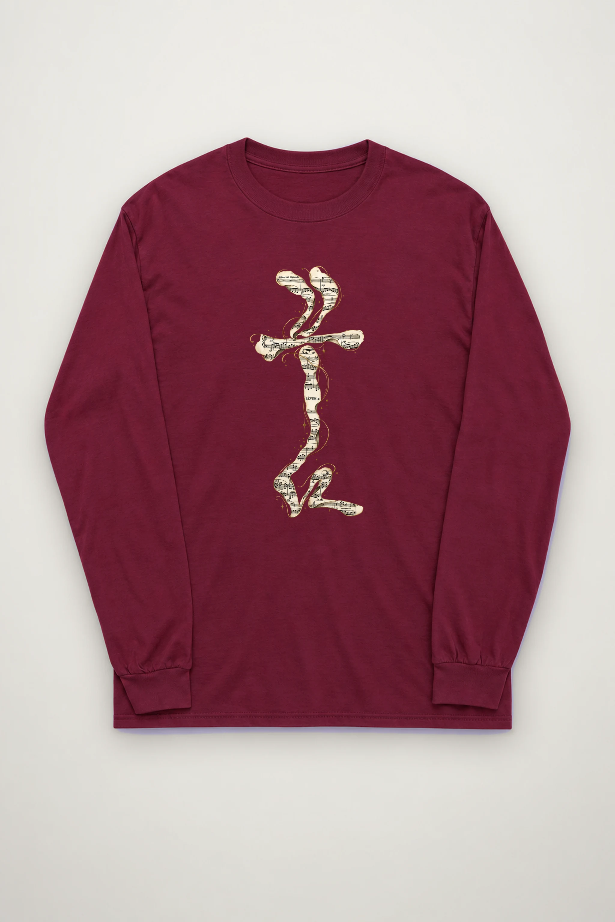 "Golden Music Cross" Unisex Longsleeve T-shirt
