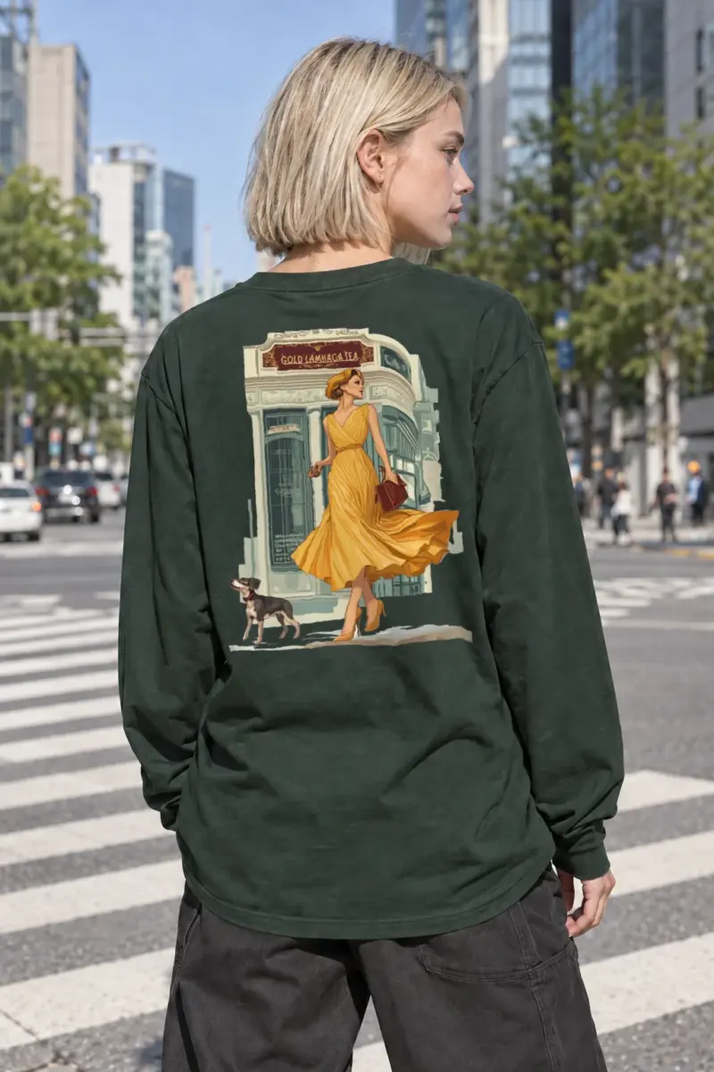 "Golden Promenade" Unisex Longsleeve T-shirt | Gildan 2400