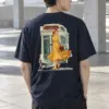"Golden Tea Stroll" Heavyweight Unisex Crewneck T-shirt | Gildan 5000