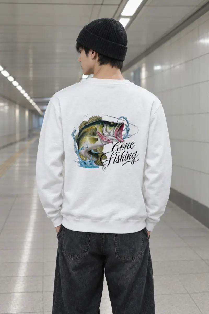 "Gone Fishing" Heavy Blend Unisex Crewneck Sweatshirt