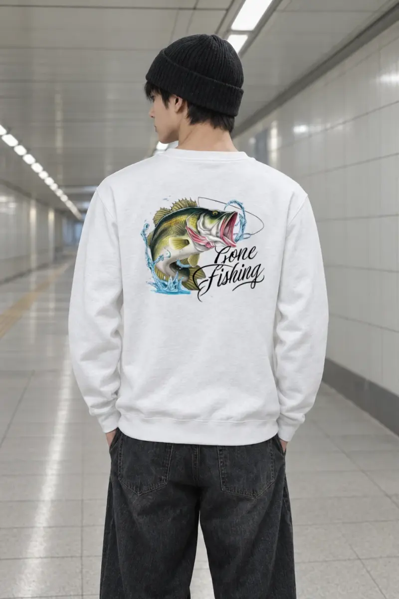 "Gone Fishing" Heavy Blend Unisex Crewneck Sweatshirt