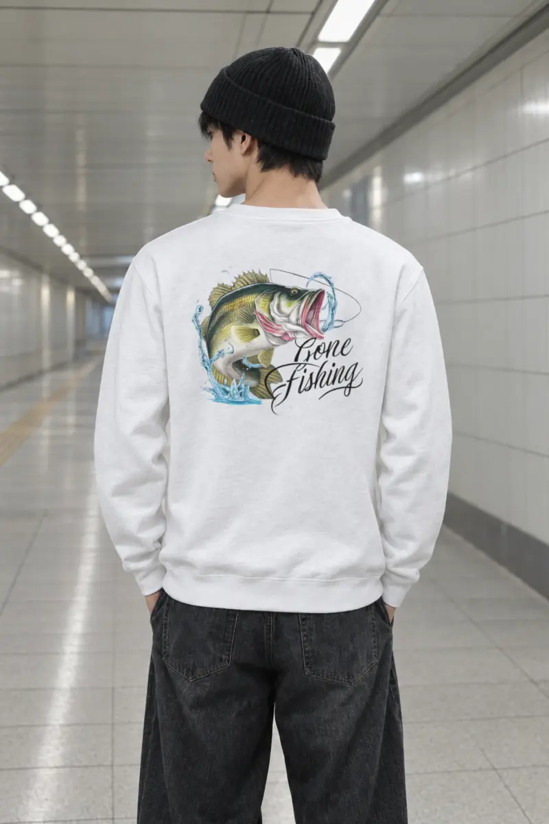 "Gone Fishing" Heavy Blend Unisex Crewneck Sweatshirt