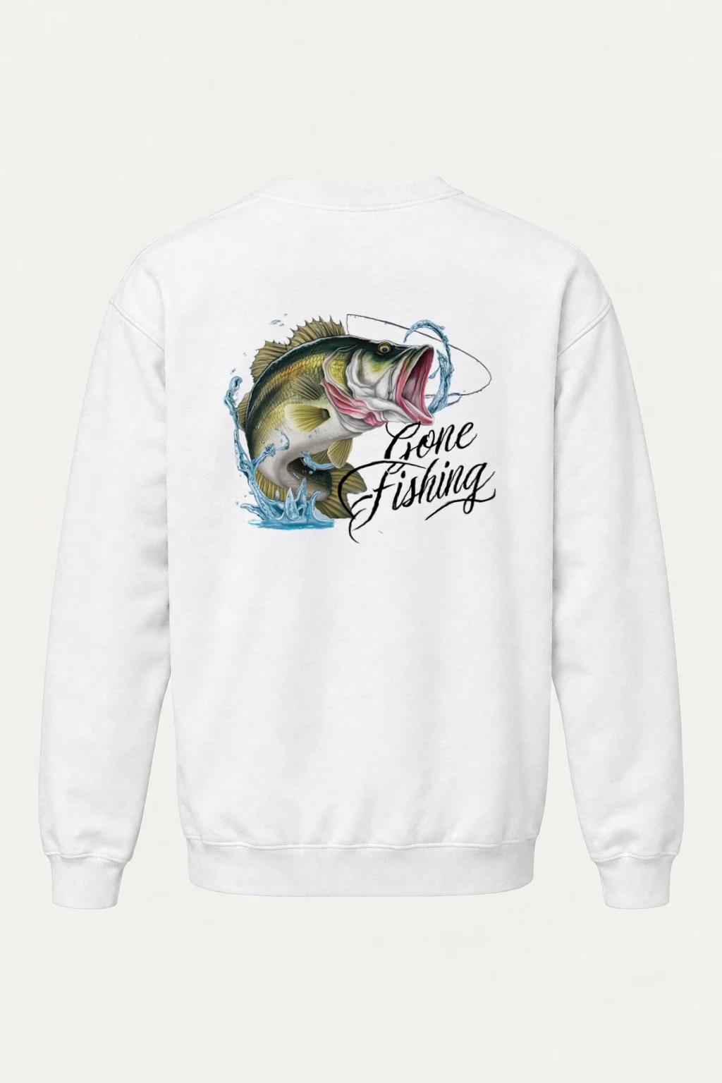 "Gone Fishing" Heavy Blend Unisex Crewneck Sweatshirt | Gildan 18000
