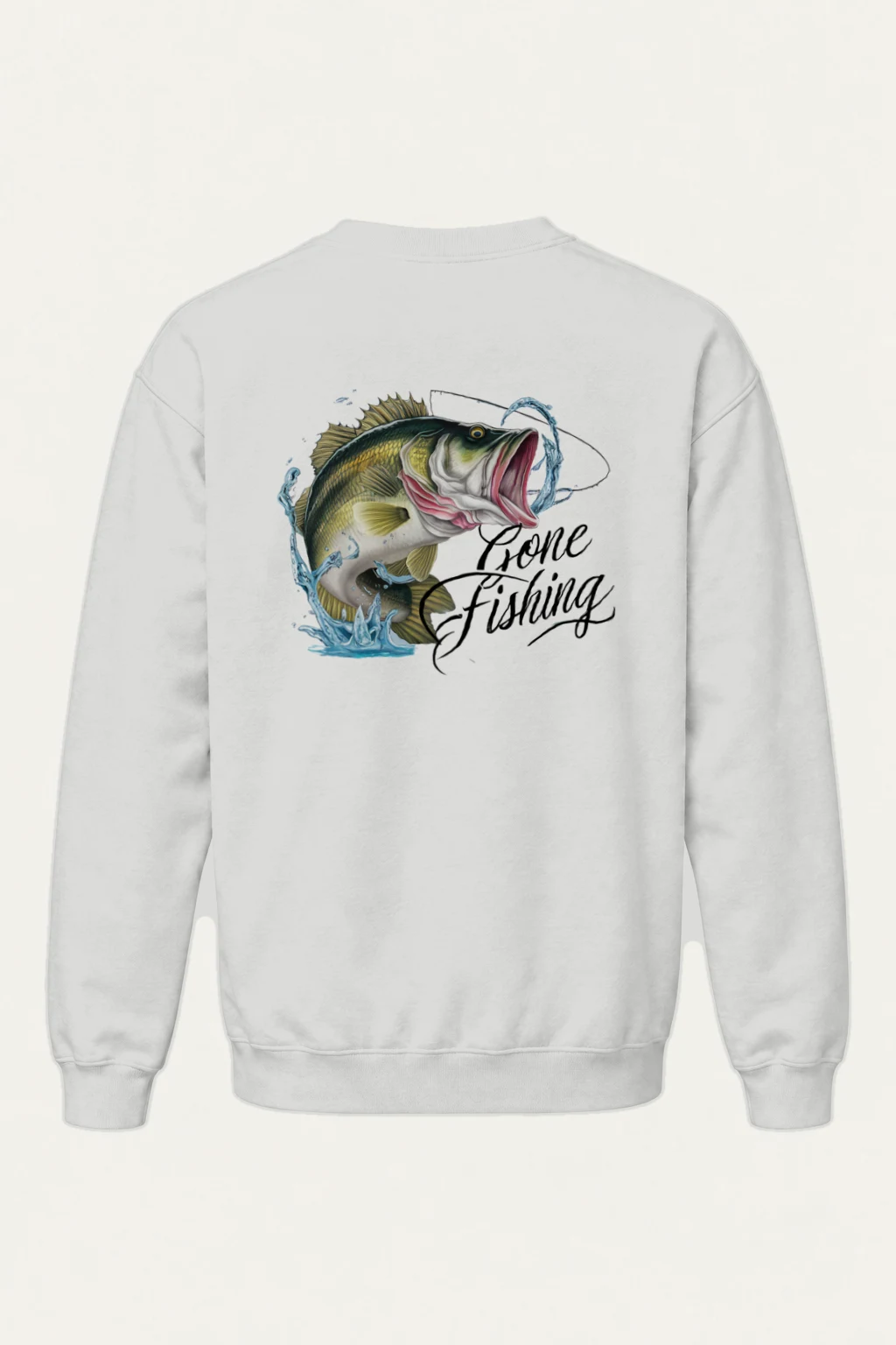 "Gone Fishing" Heavy Blend Unisex Crewneck Sweatshirt | Gildan 18000