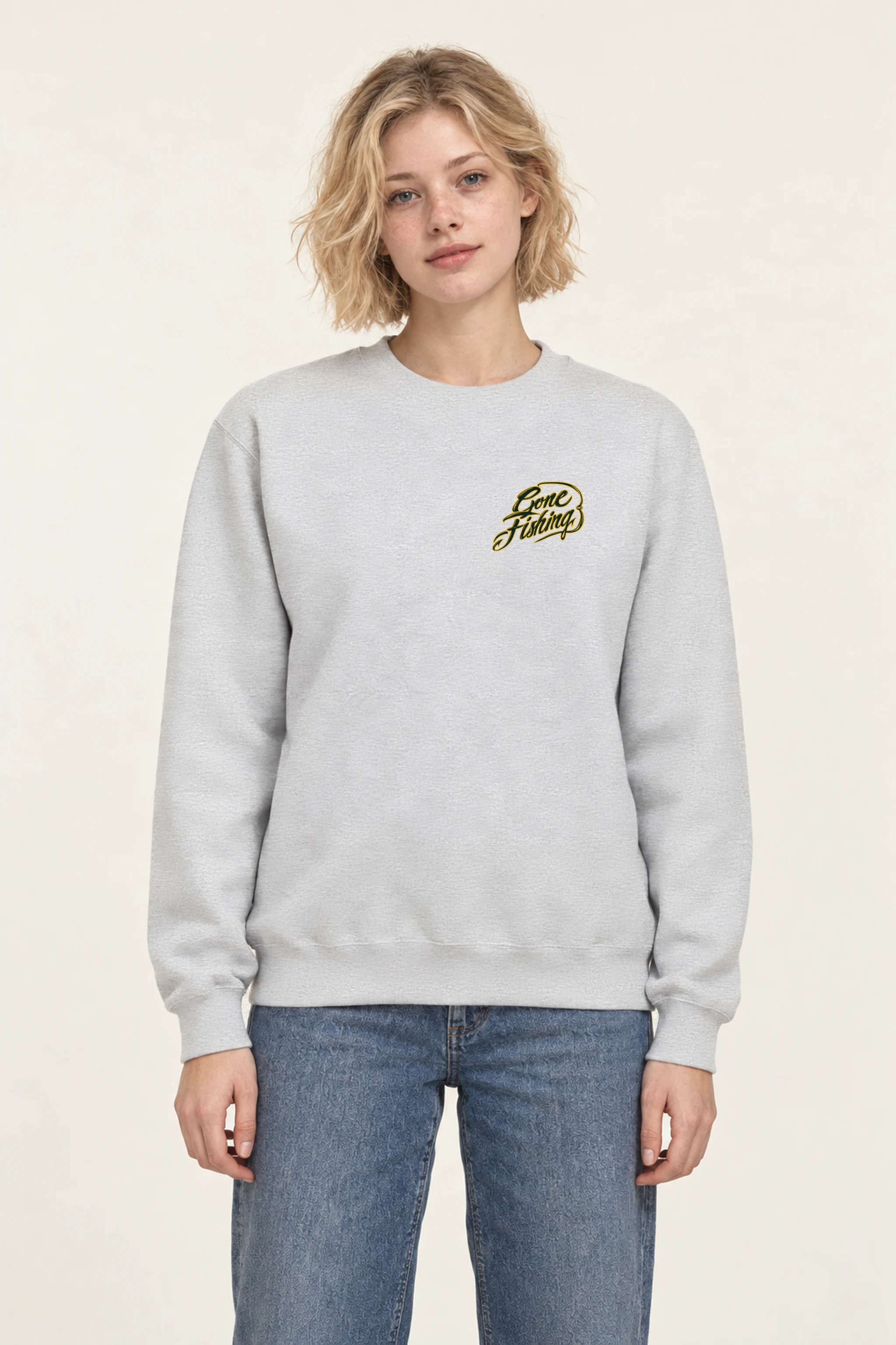 "Gone Fishing" 1 Crewneck Sweatshirt