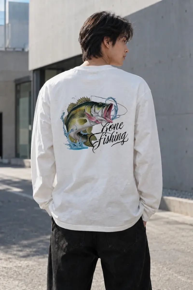 "Gone Fishing" Unisex Longsleeve T-shirt | Gildan 2400