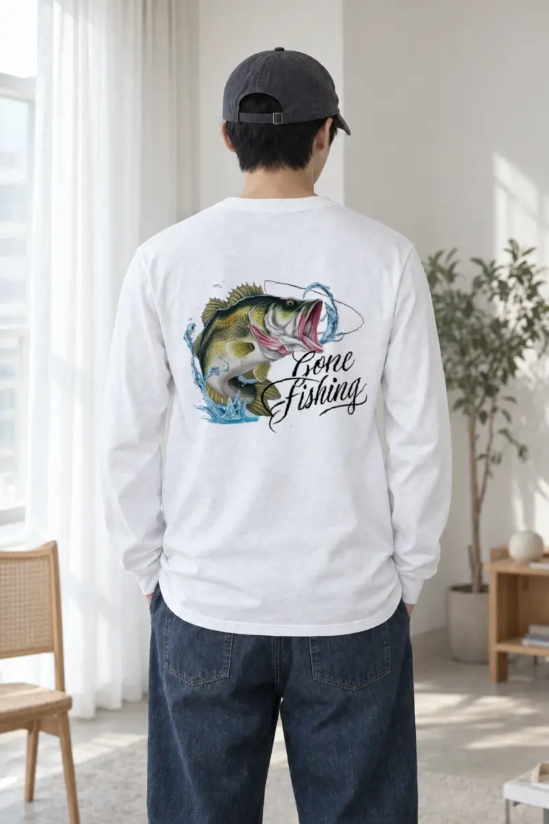 "Gone Fishing" Unisex Longsleeve T-shirt | Gildan 2400