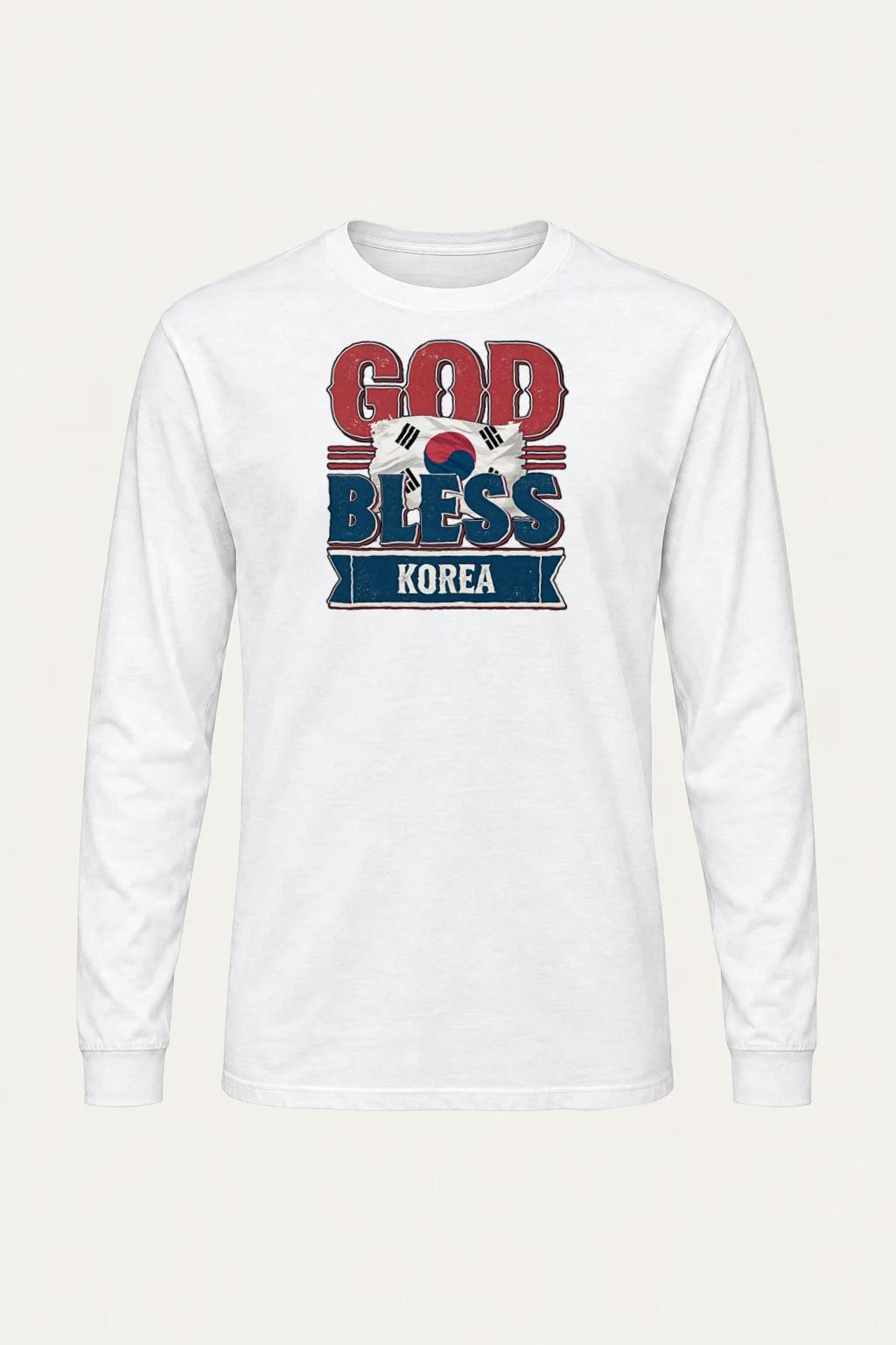 "Good Bless Korea" Unisex Longsleeve T-shirt | Gildan 2400
