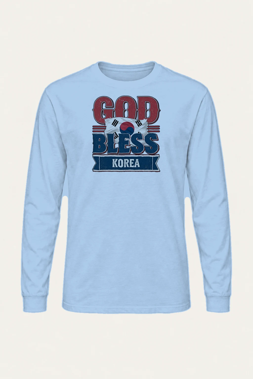 "Good Bless Korea" Unisex Longsleeve T-shirt | Gildan 2400