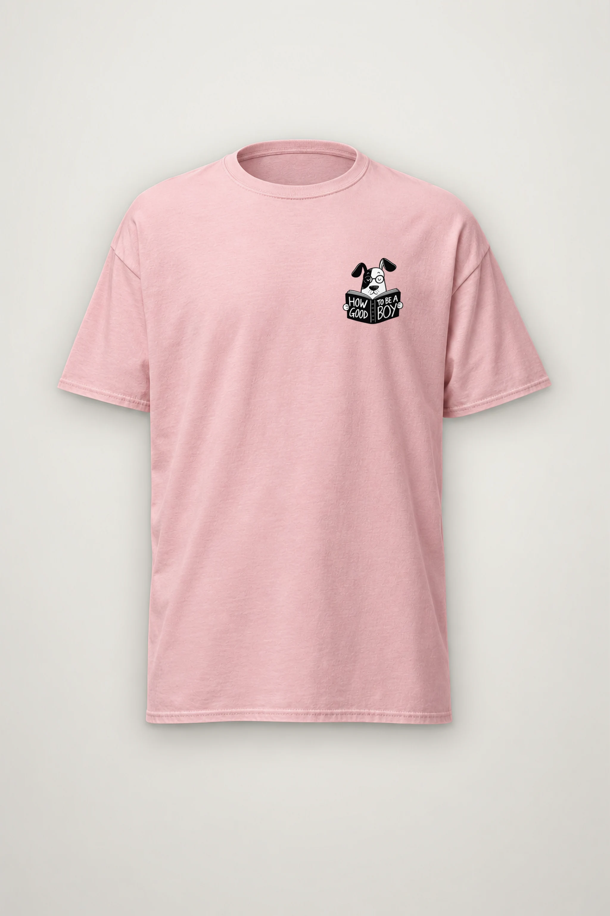 "Good Boy Reading" Heavyweight Unisex Crewneck T-shirt