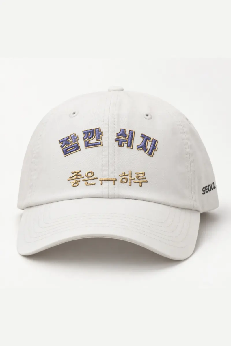 "Good Day Bench" Classic Dad Hat · Embroidered — white/cap-front