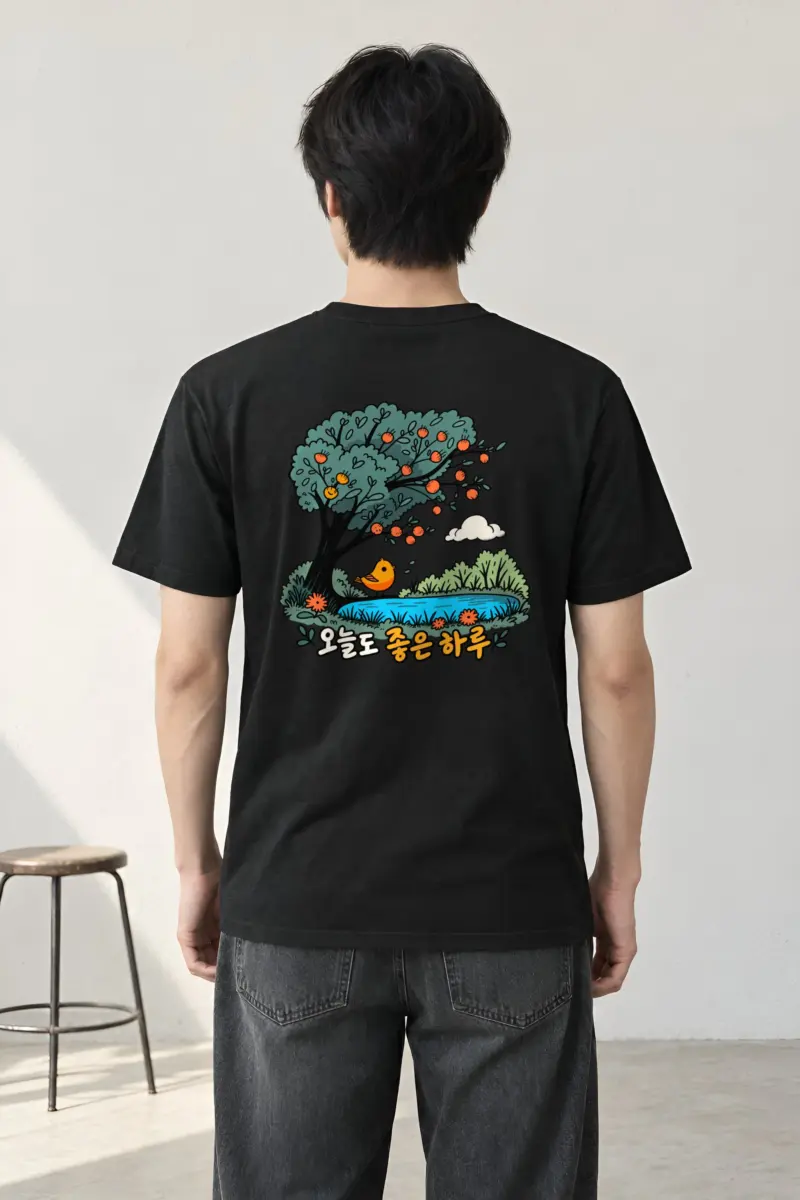 "Good Day Bird" Heavyweight Unisex Crewneck T-shirt