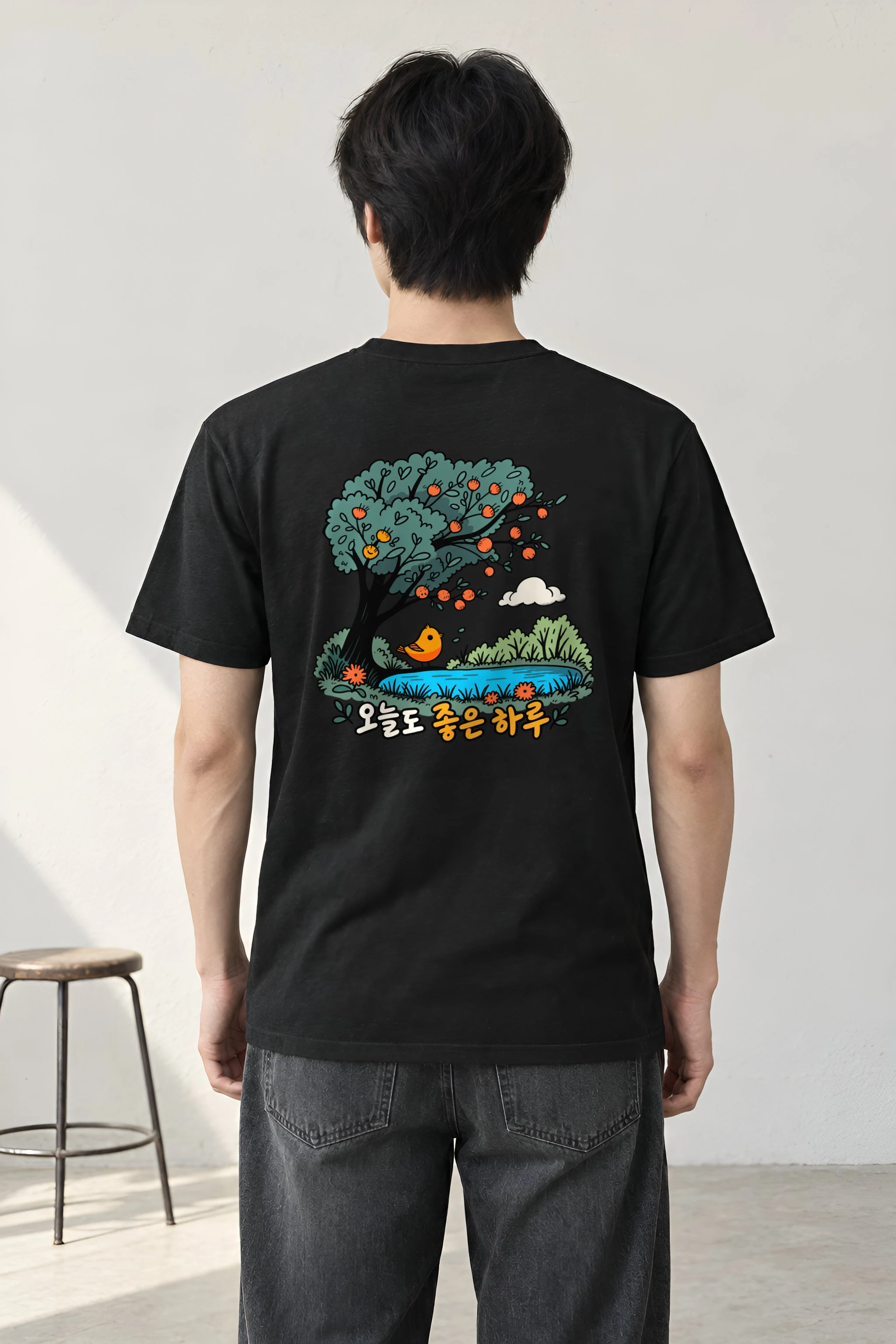 "Good Day Bird" Heavyweight Unisex Crewneck T-shirt
