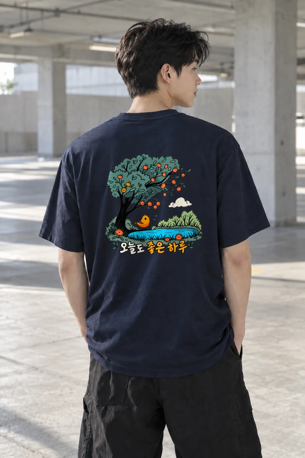 "Good Day Bird" Heavyweight Unisex Crewneck T-shirt | Gildan 5000