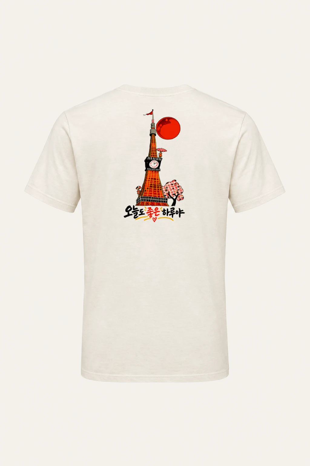 "Good Day Eiffel" Heavyweight Unisex Crewneck T-shirt | Gildan 5000