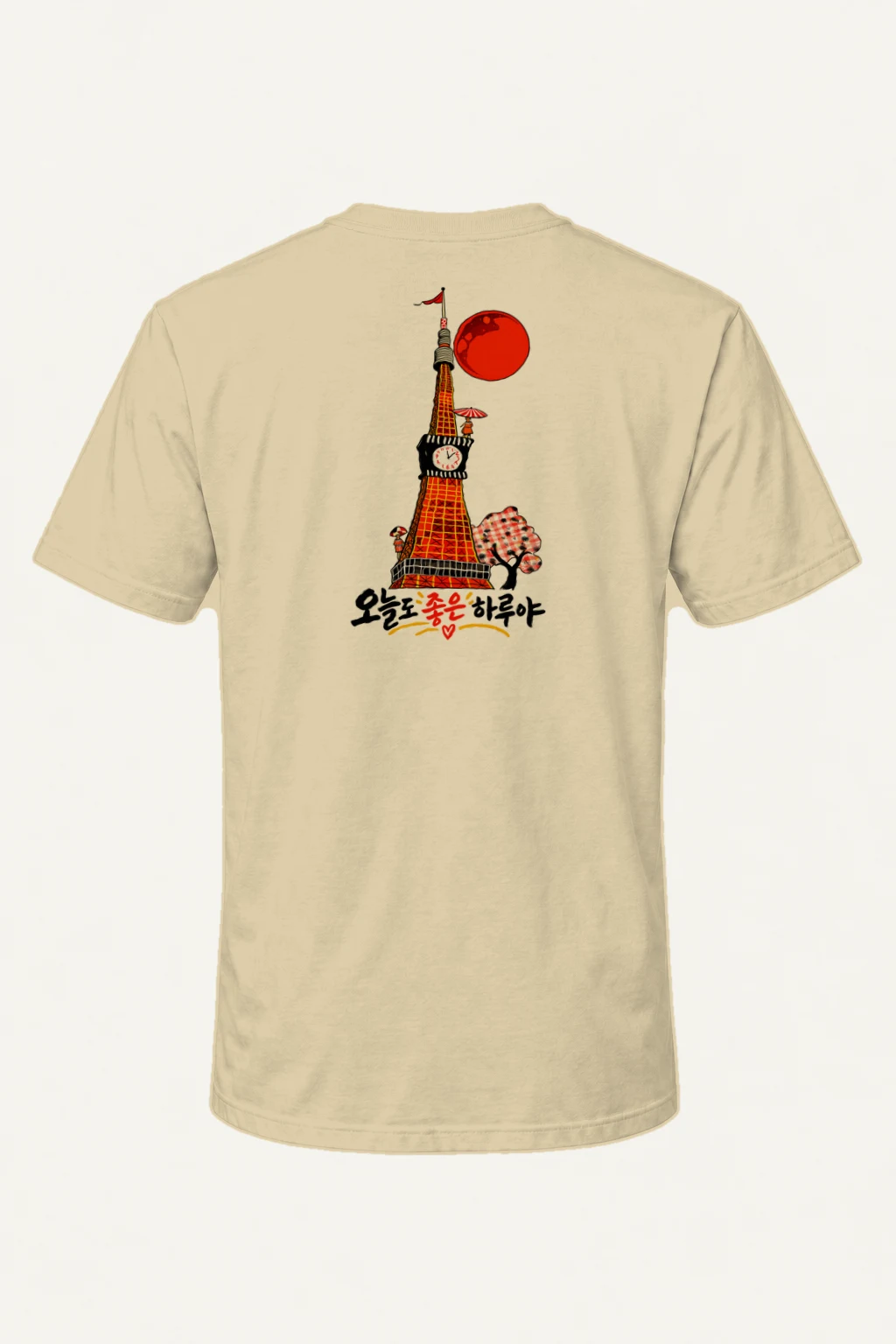 "Good Day Eiffel" Heavyweight Unisex Crewneck T-shirt | Gildan 5000