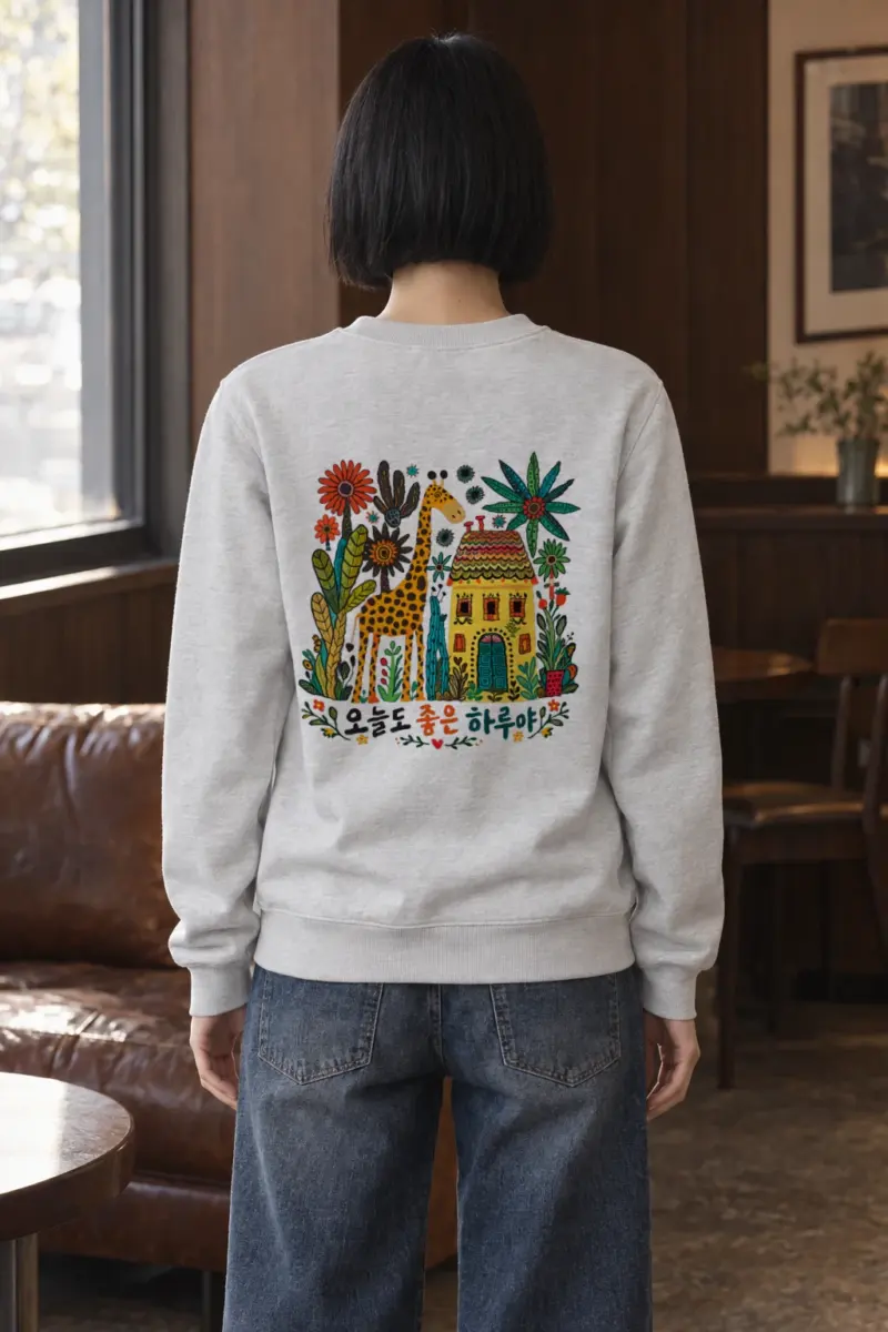 "Good Day Giraffe" Heavy Blend Unisex Crewneck Sweatshirt
