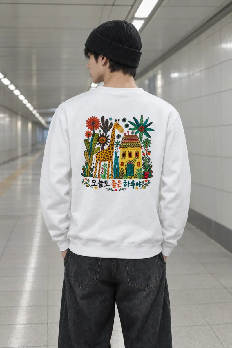 "Good Day Giraffe" Heavy Blend Unisex Crewneck Sweatshirt