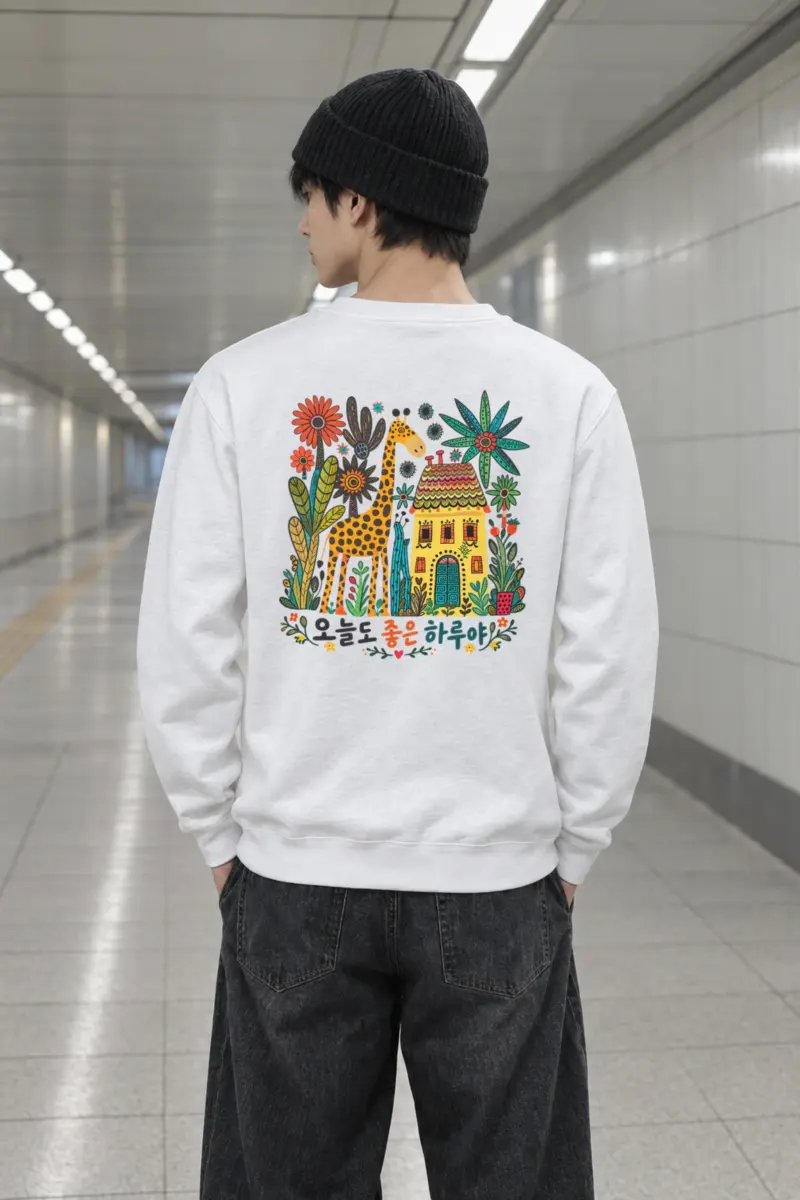 "Good Day Giraffe" Heavy Blend Unisex Crewneck Sweatshirt