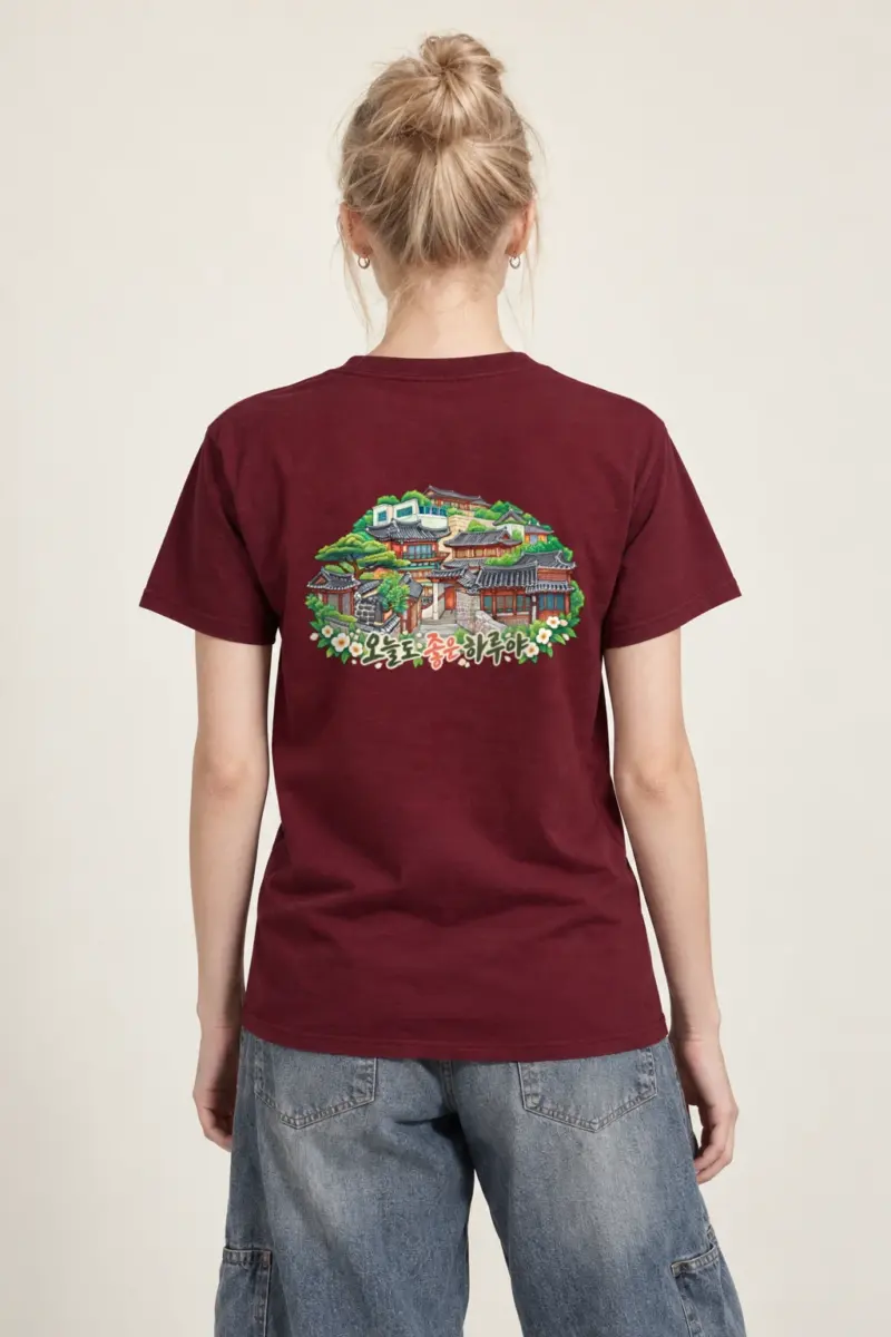 "Good Day Hanok" Heavyweight Unisex Crewneck T-shirt