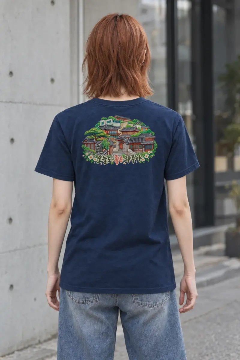 "Good Day Hanok" Heavyweight Unisex Crewneck T-shirt