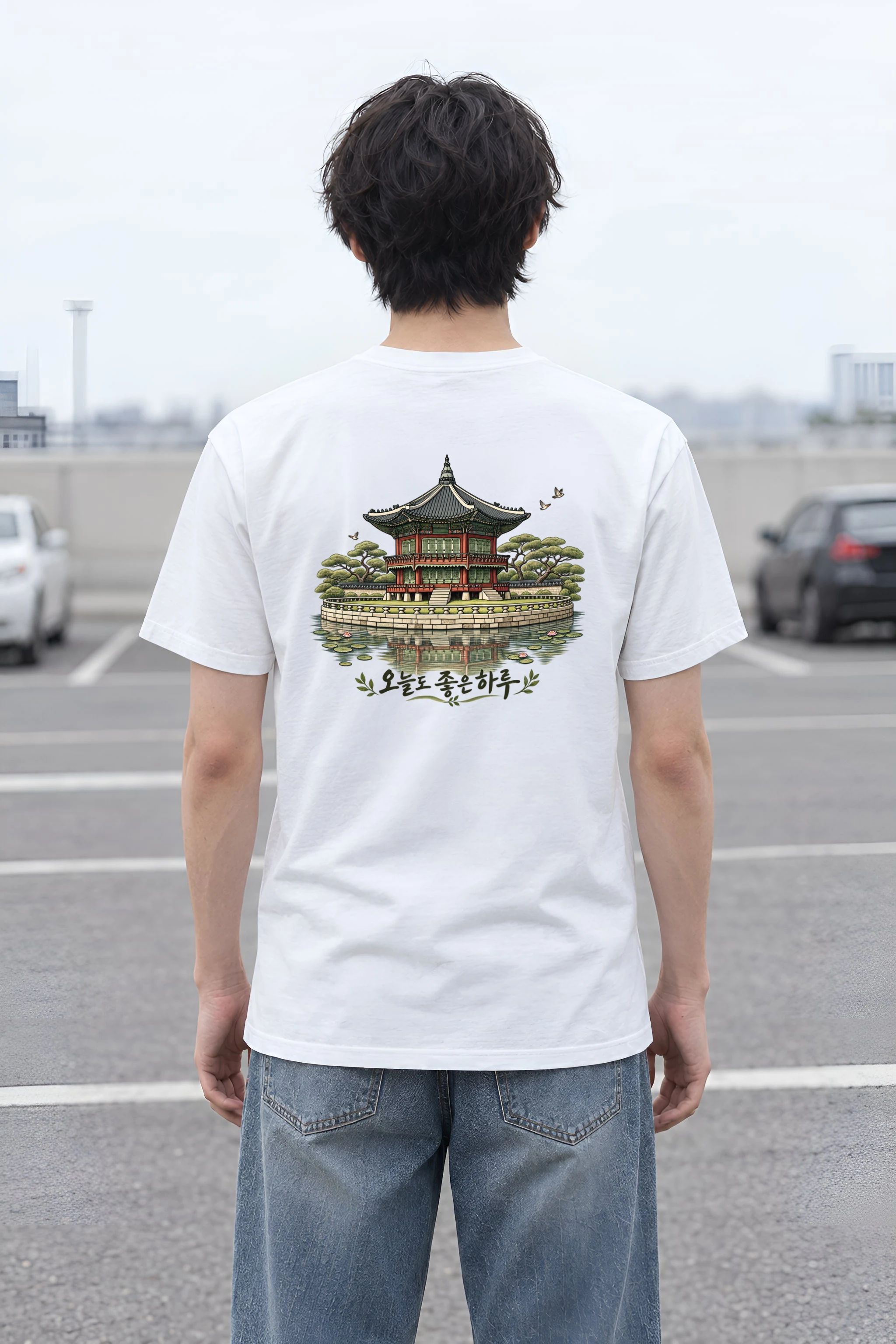 "Good Day Pavilion" Heavyweight Unisex Crewneck T-shirt
