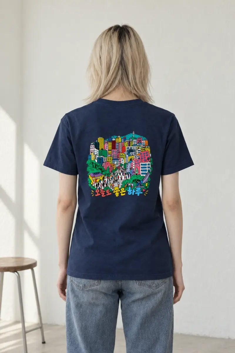"Good Day Seoul" Heavyweight Unisex Crewneck T-shirt
