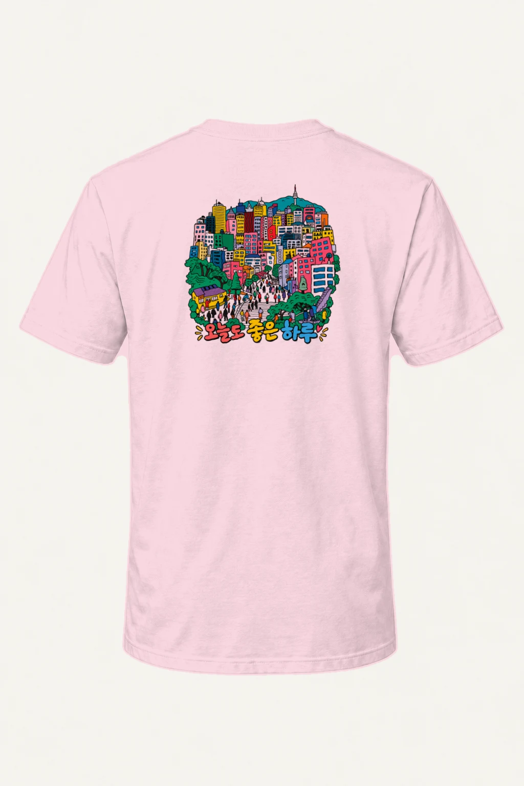 "Good Day Seoul" Heavyweight Unisex Crewneck T-shirt | Gildan 5000