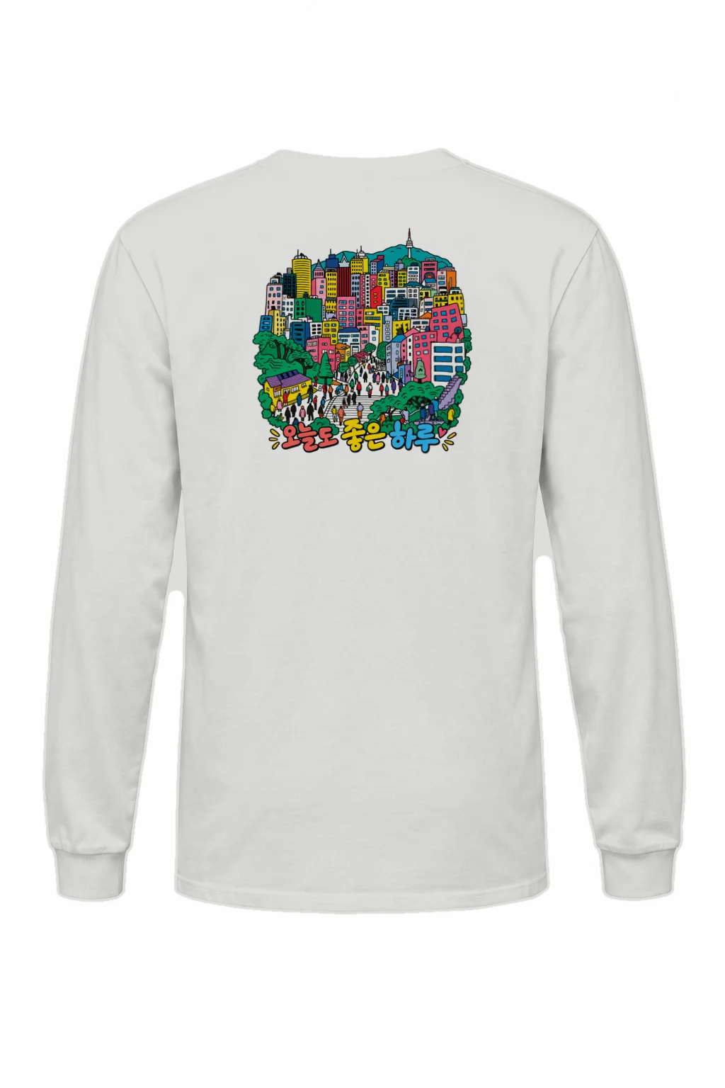 "Good Day Seoul" Unisex Longsleeve T-shirt | Gildan 2400