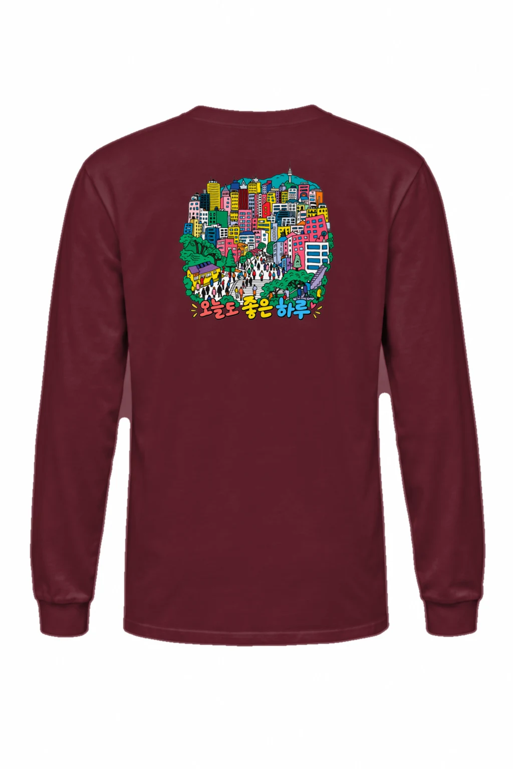"Good Day Seoul" Unisex Longsleeve T-shirt | Gildan 2400