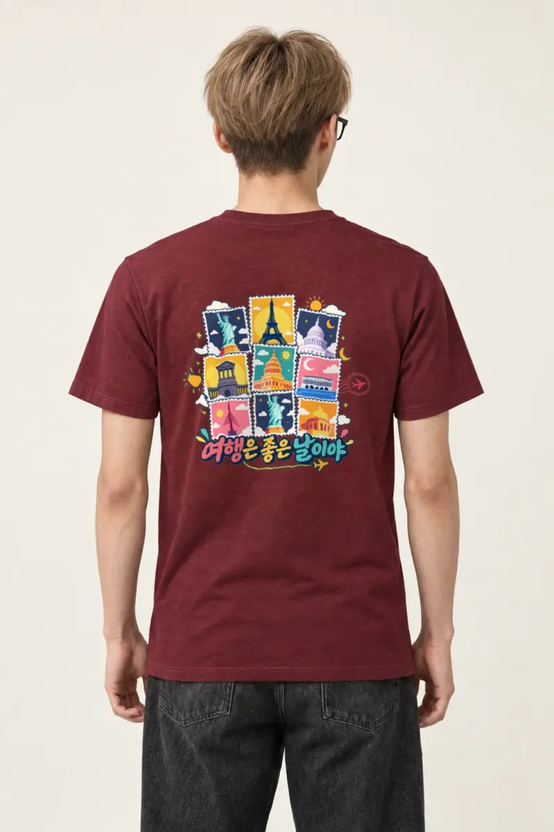 "Good Day Travel" Heavyweight Unisex Crewneck T-shirt | Gildan 5000