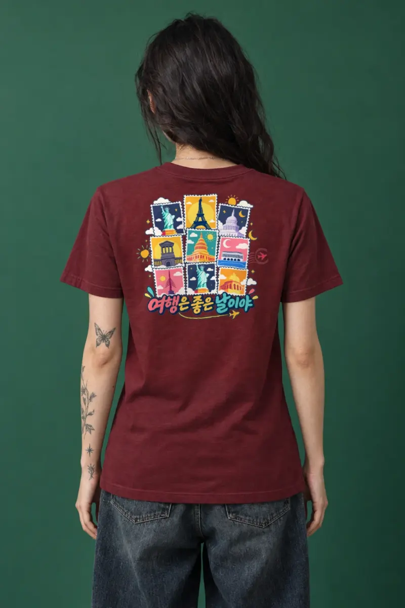 "Good Day Travel" Heavyweight Unisex Crewneck T-shirt