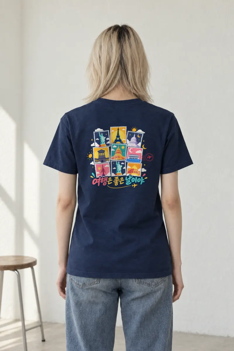 "Good Day Travel" Heavyweight Unisex Crewneck T-shirt