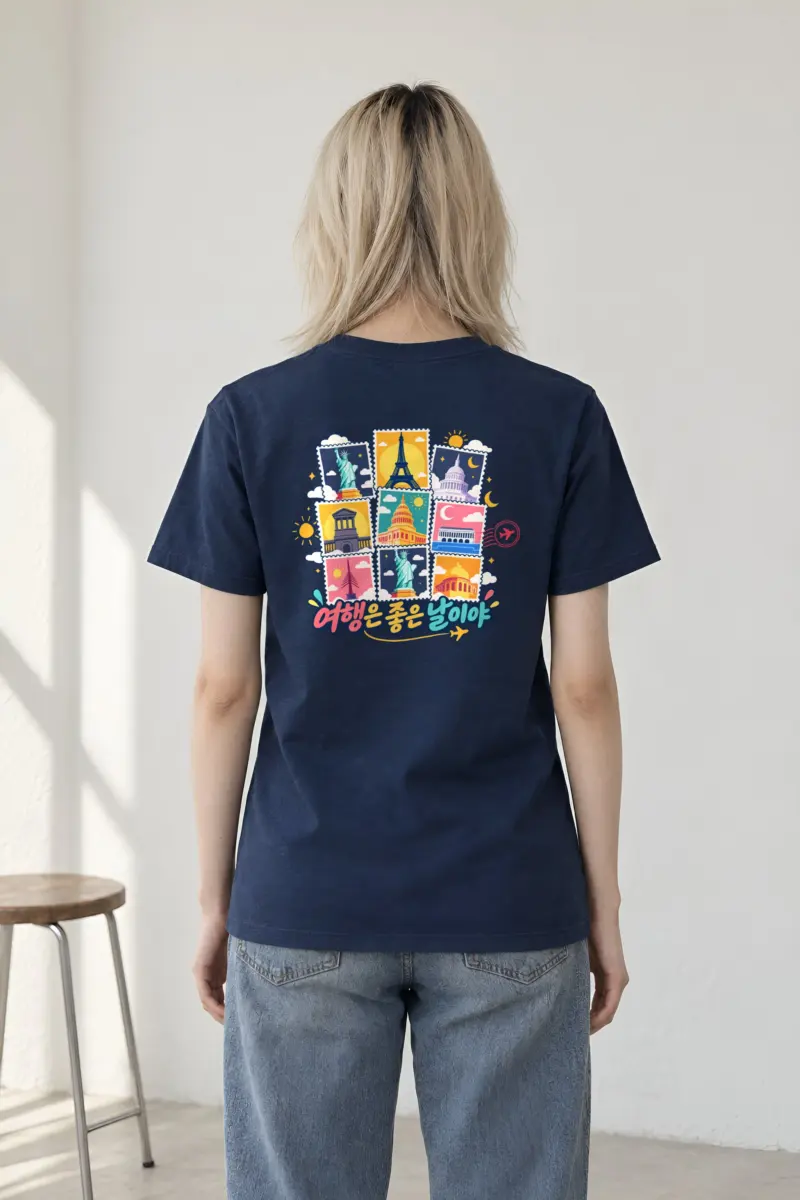 "Good Day Travel" Heavyweight Unisex Crewneck T-shirt