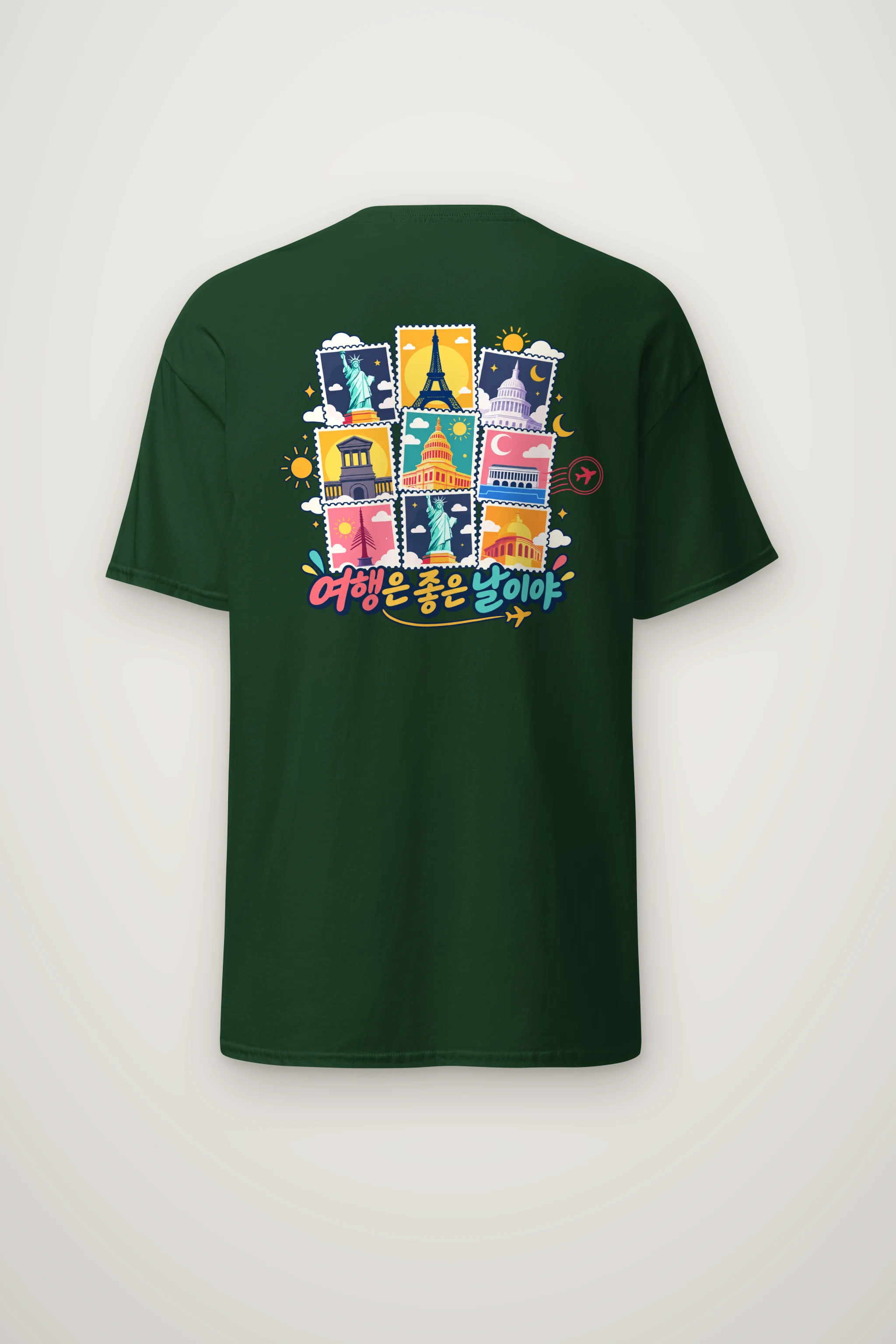 "Good Day Travel" Heavyweight Unisex Crewneck T-shirt