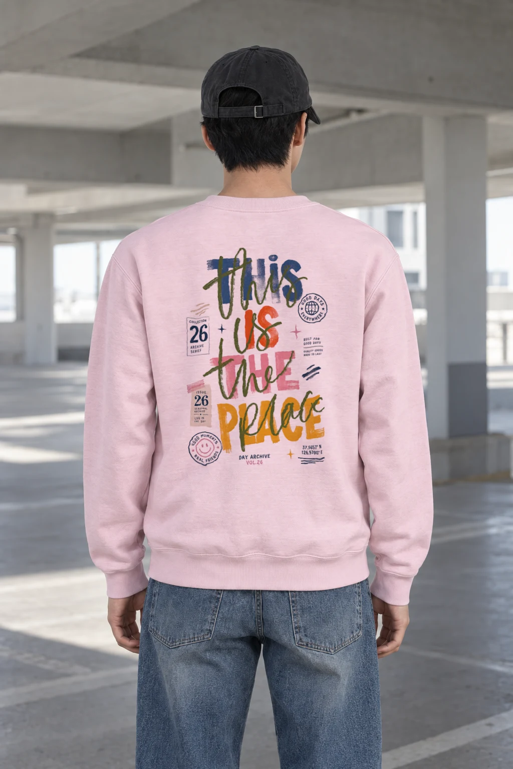 "Good Days Archive" Heavy Blend Unisex Crewneck Sweatshirt | Gildan 18000
