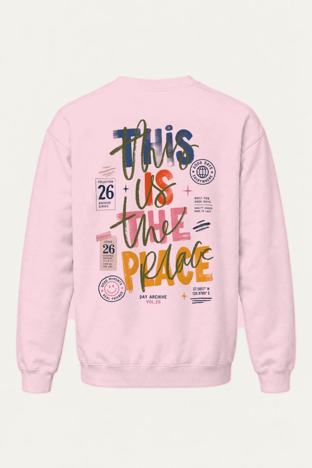 "Good Days Archive" Heavy Blend Unisex Crewneck Sweatshirt | Gildan 18000