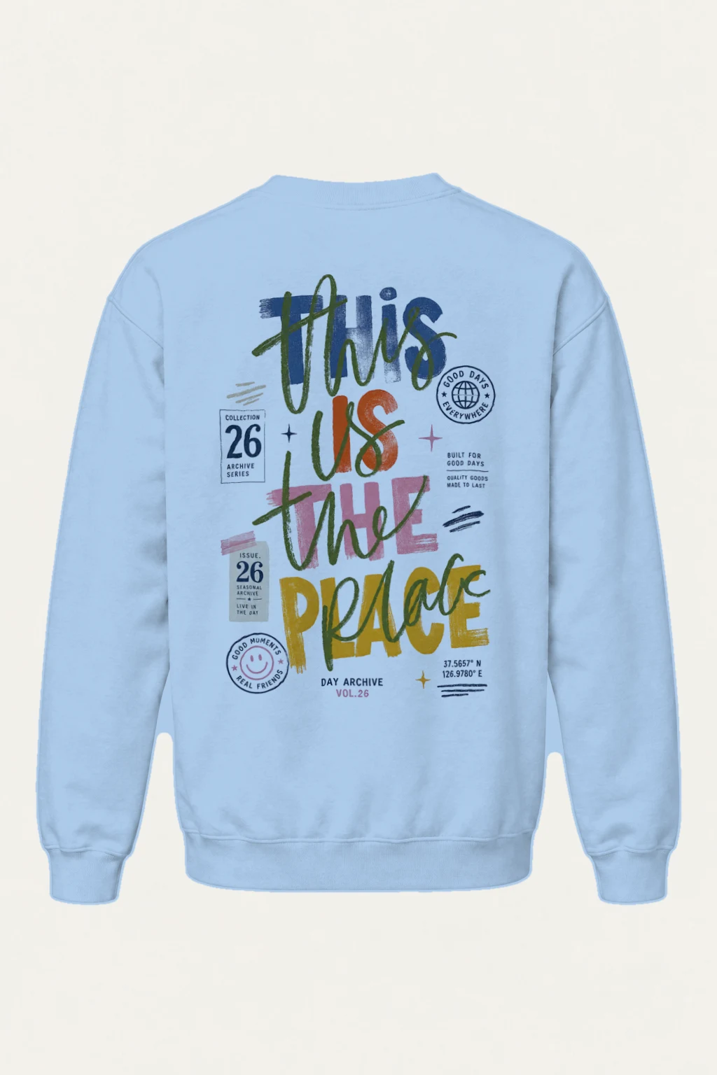 "Good Days Archive" Heavy Blend Unisex Crewneck Sweatshirt | Gildan 18000