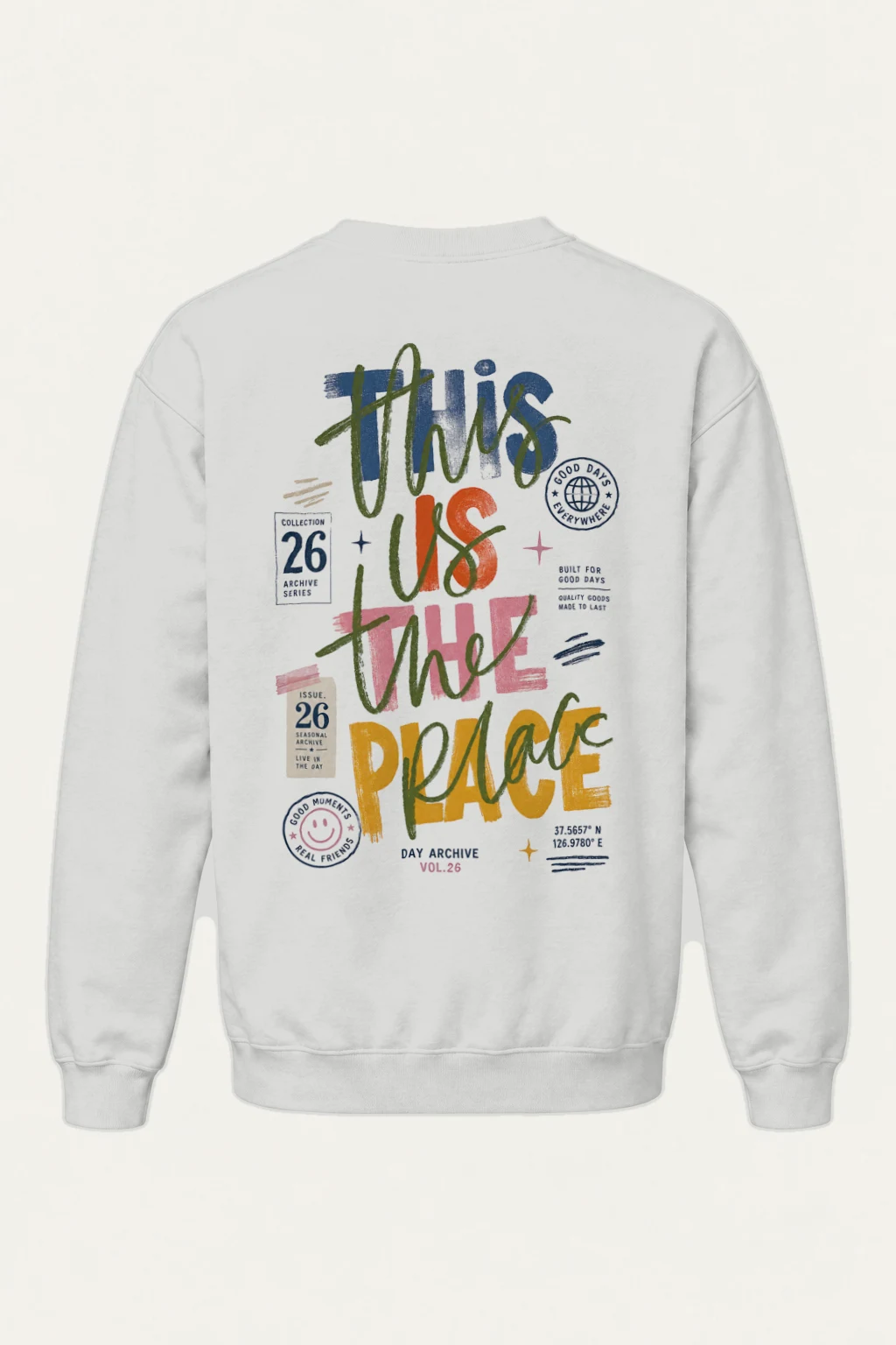 "Good Days Archive" Heavy Blend Unisex Crewneck Sweatshirt | Gildan 18000