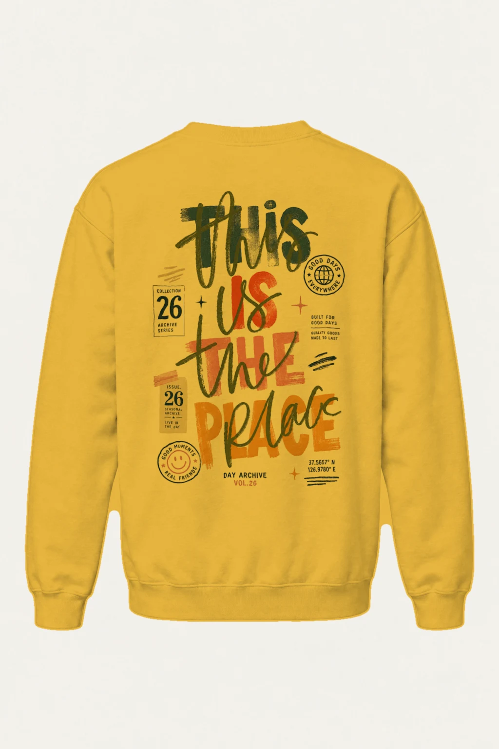"Good Days Archive" Heavy Blend Unisex Crewneck Sweatshirt | Gildan 18000