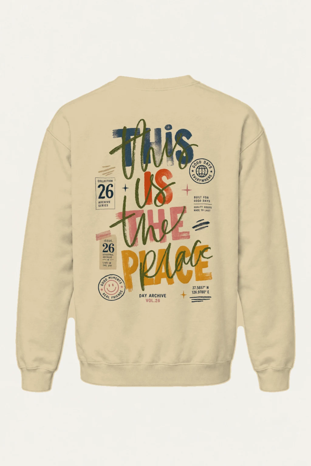 "Good Days Archive" Heavy Blend Unisex Crewneck Sweatshirt | Gildan 18000
