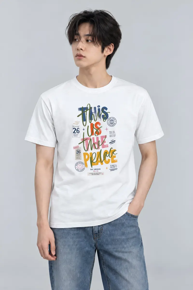 "Good Days Archive" Heavyweight Unisex Crewneck T-shirt